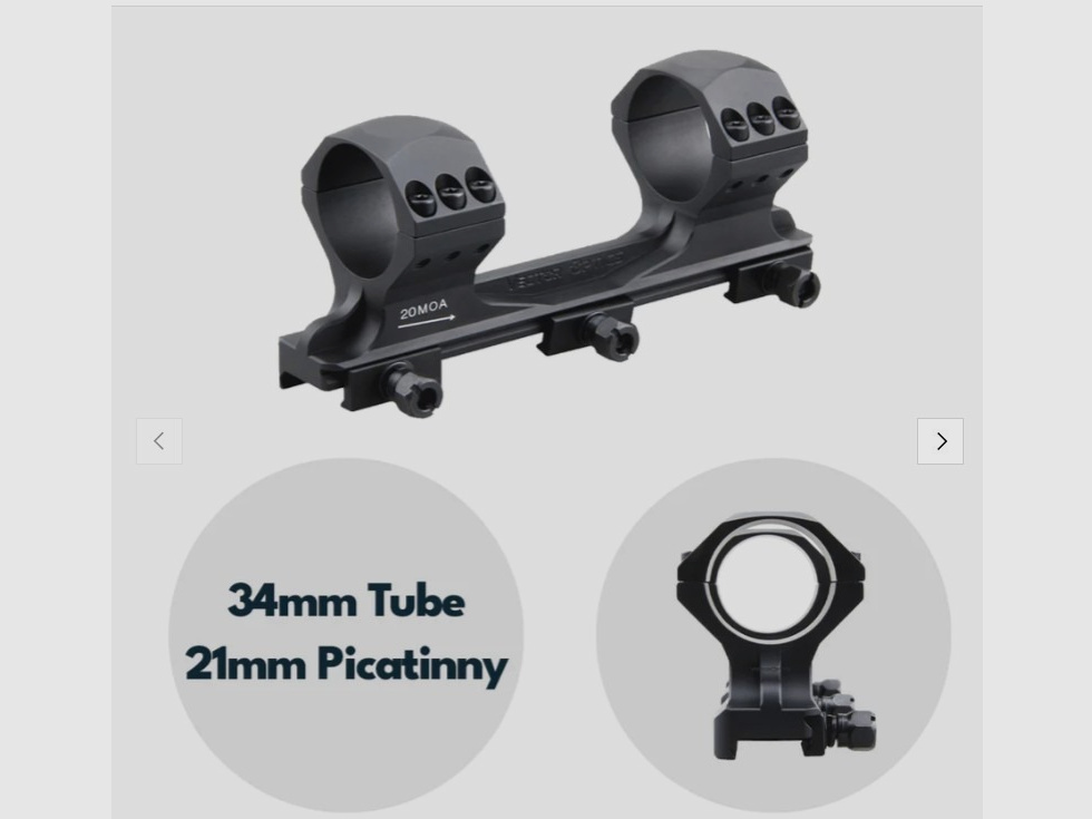 Vector Optics SCTM-58 X-Accu Blockmontage für 34mm Tubus, 21mm Picatinny, 20MOA Vorneigung, h=40mm