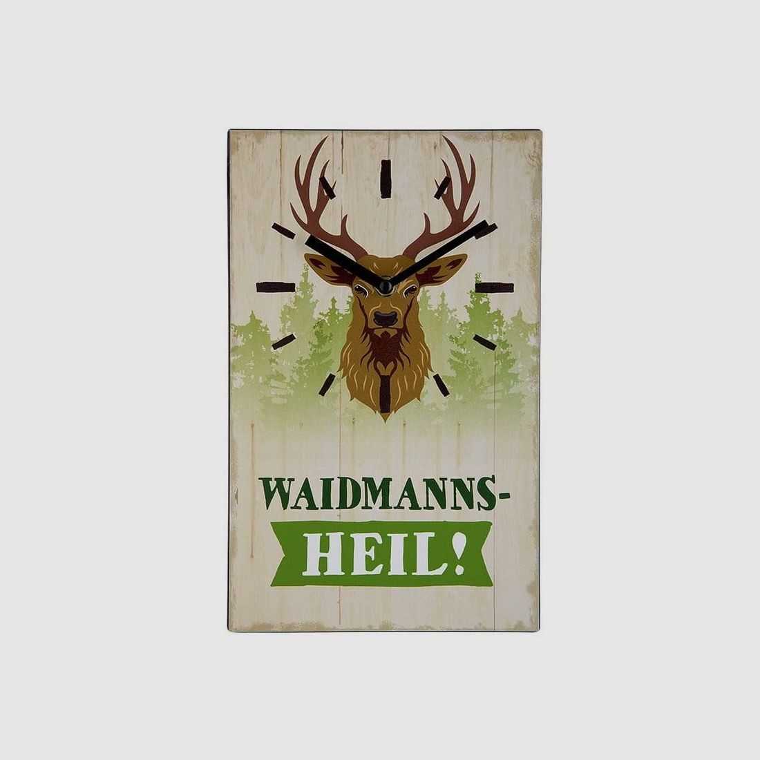 Gilde Metall Wanduhr Jagd