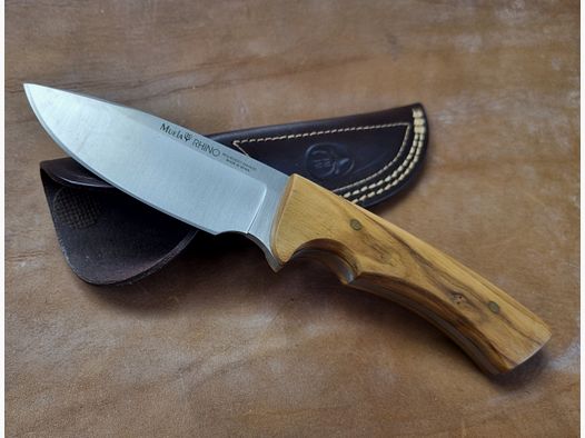 MUELA RHINO OLIVE knife with leather sheath Skinner