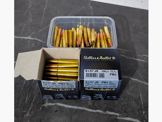 Munition 8X57IS FMJ S&B PPU 145 Stück 