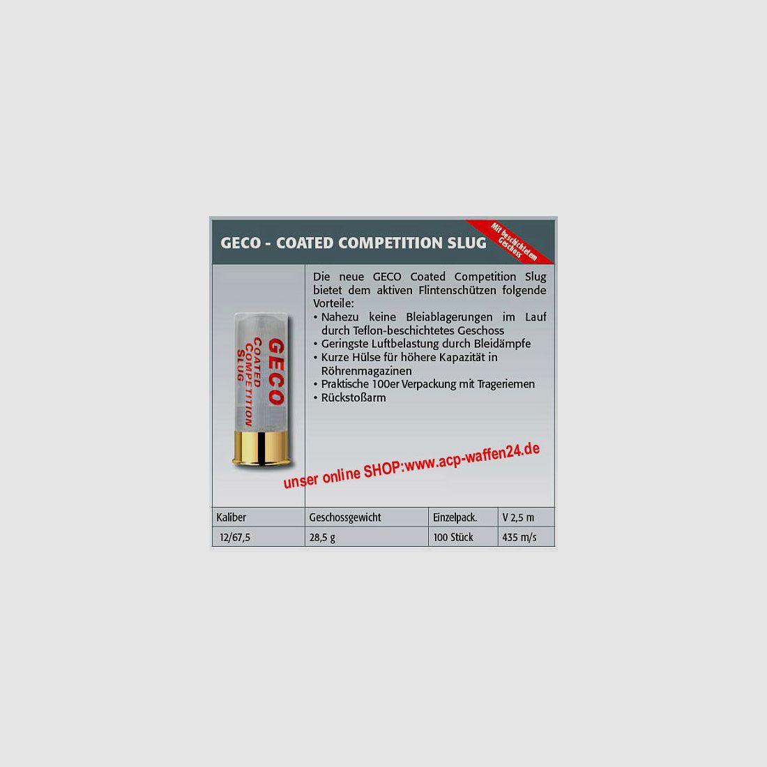 Geco Coated Competition Slug
