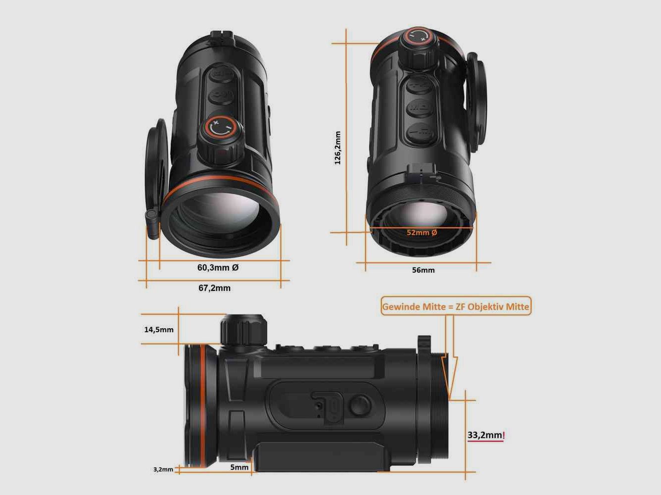 THERMTEC HUNT 650 Clip-On Wärmebildgerät, Bild 2 von 6
