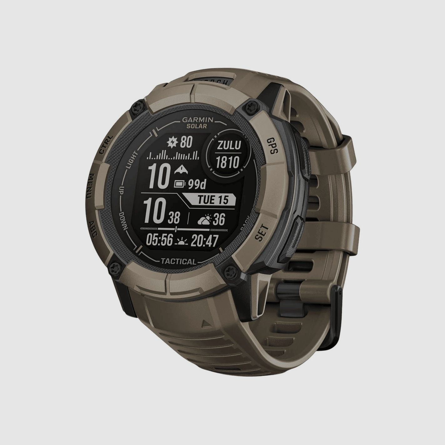 Smartwatch Garmin Instinct 2X Solar Tactical Coyote Tan, afbeelding 1 van 13