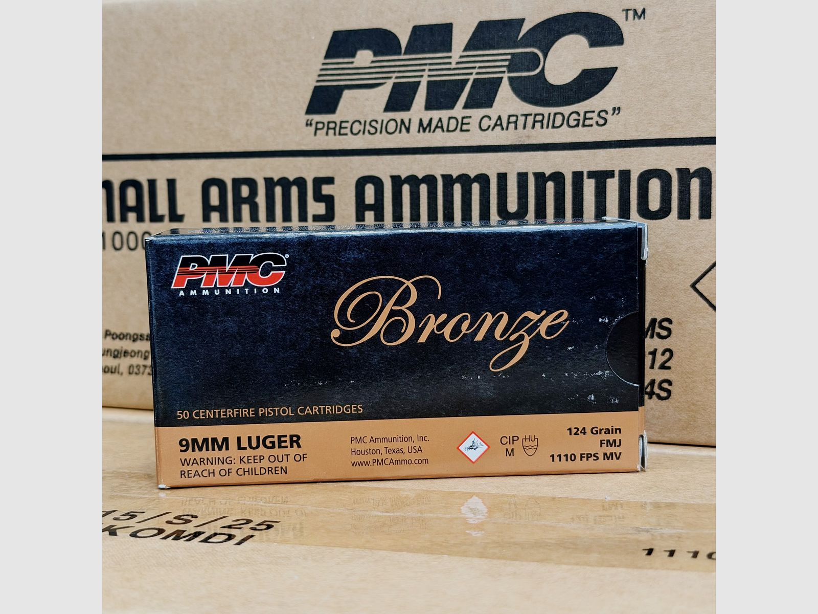 PMC 9mmLuger FMJ (Vollmantel) 8,0g 124grs - 269,00€ per 1000 Schuss!, Bild 2 von 5