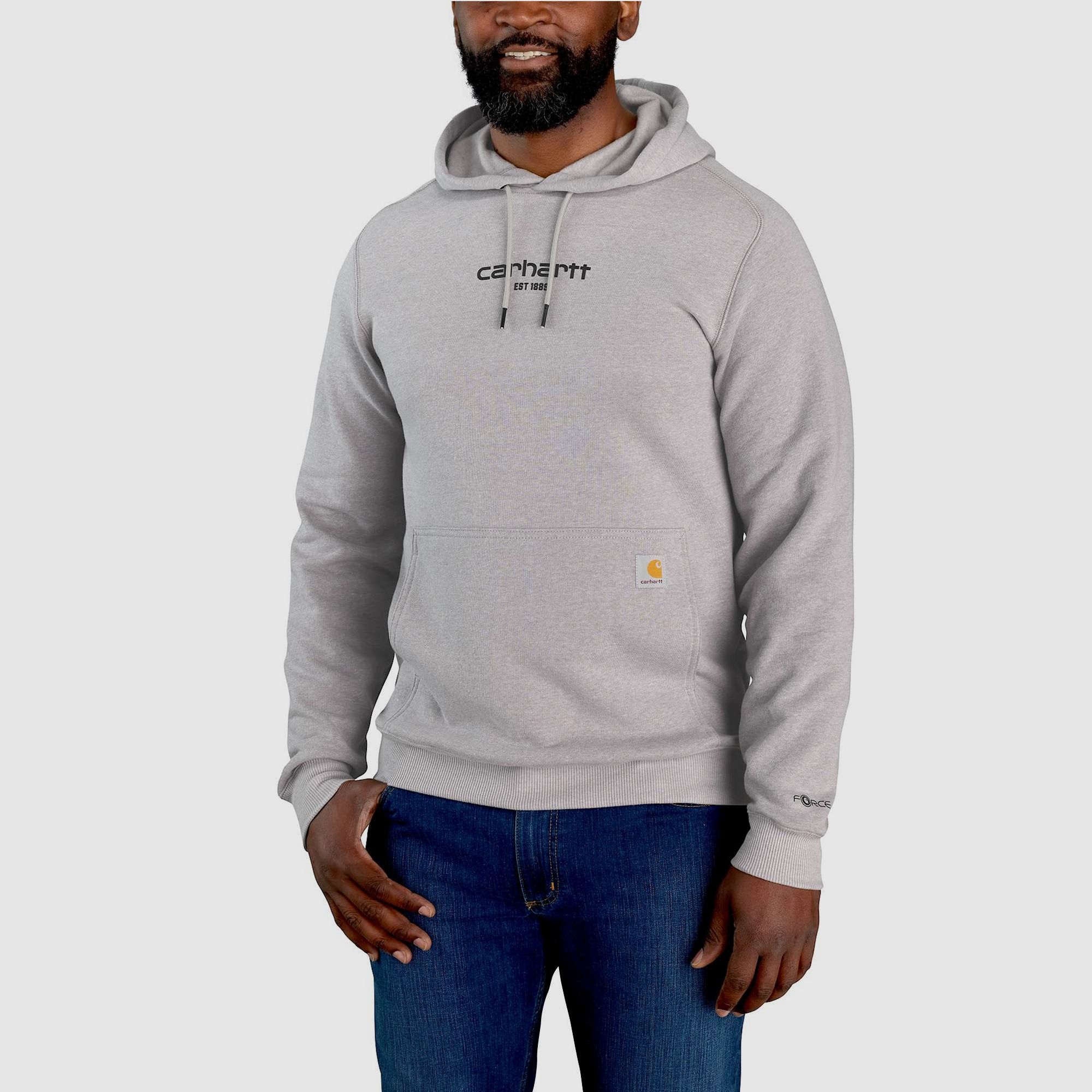 Carhartt Force Graphic Hoodie Uomo Asphalt Heather XL