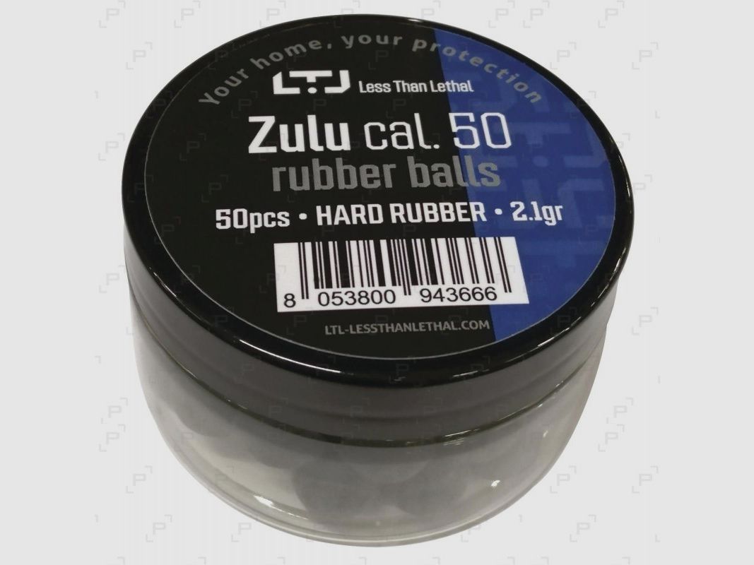 Gummigeschosse LTL ZULU Kal. .50 2,1 g