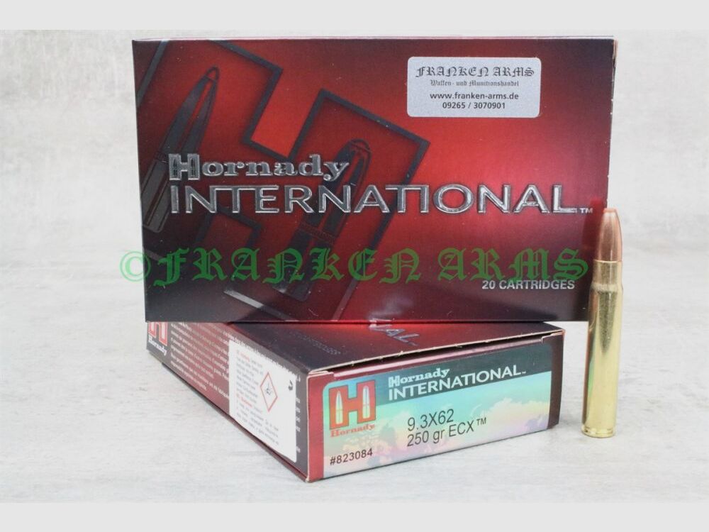 Hornady ECX 9,3x62 250gr. 16,2g 20 Stück Staffelpreise