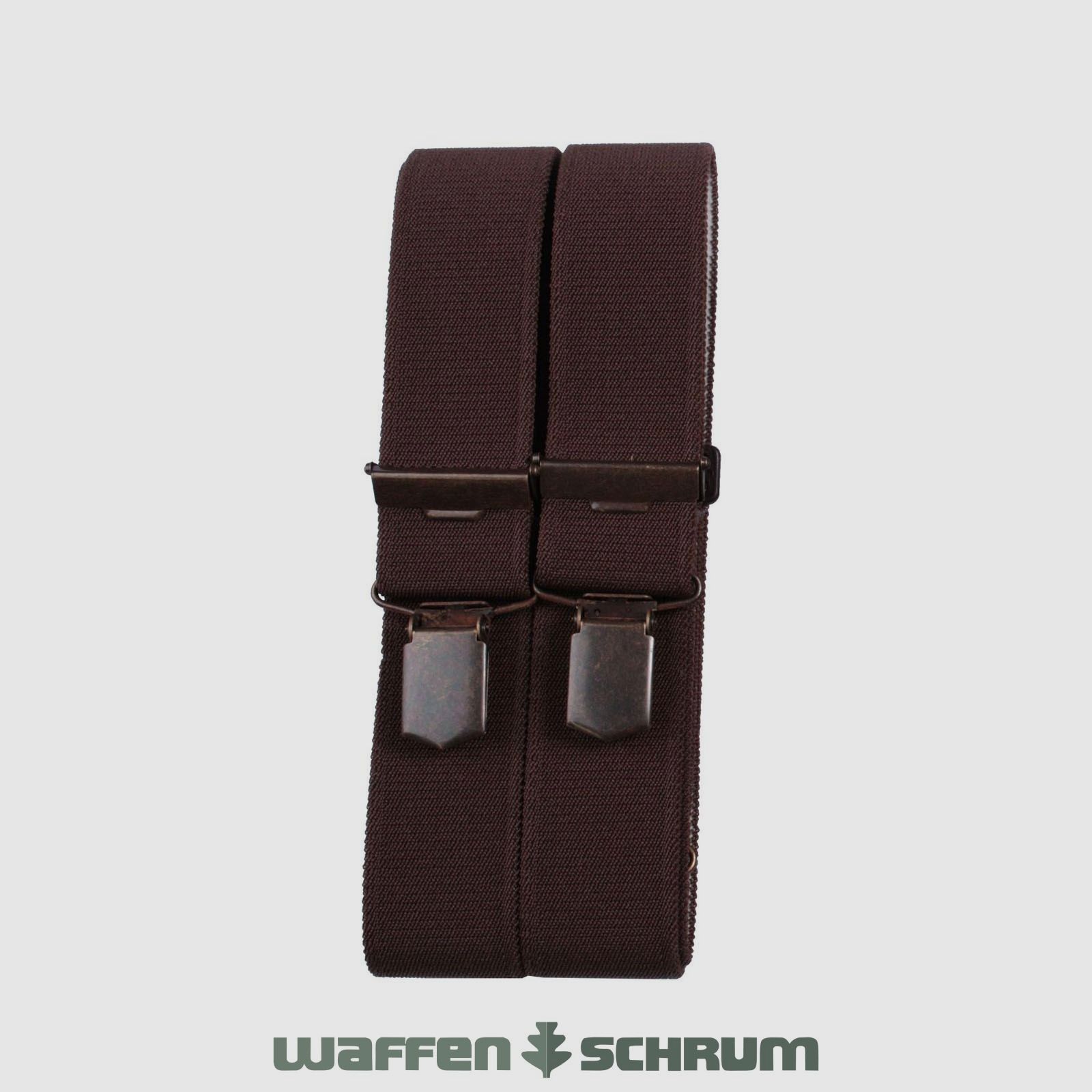 Foresta suspenders with clip 120x3.5cm brown