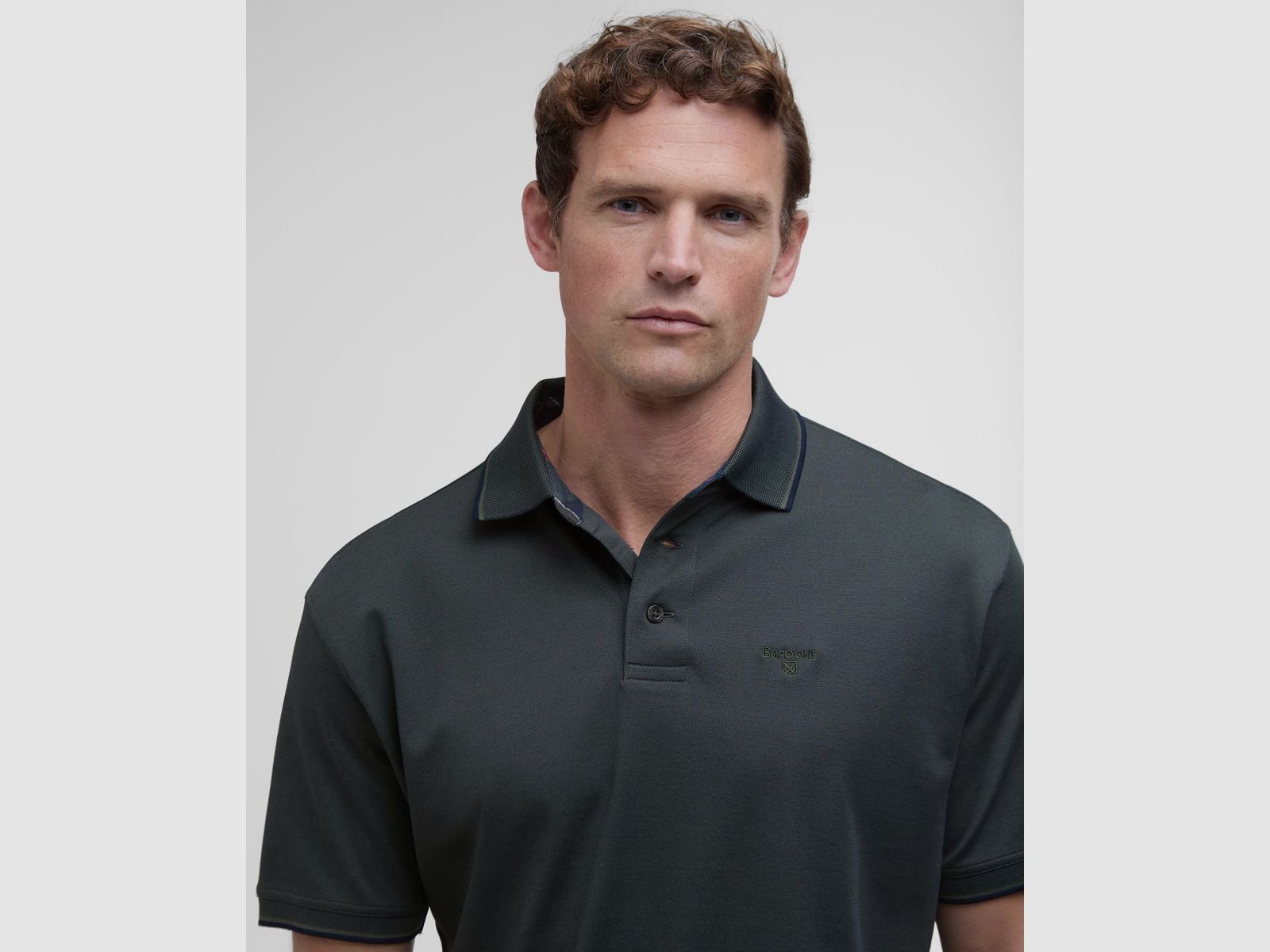 BARBOUR Poloshirt Heydon Short-Sleeved Olive