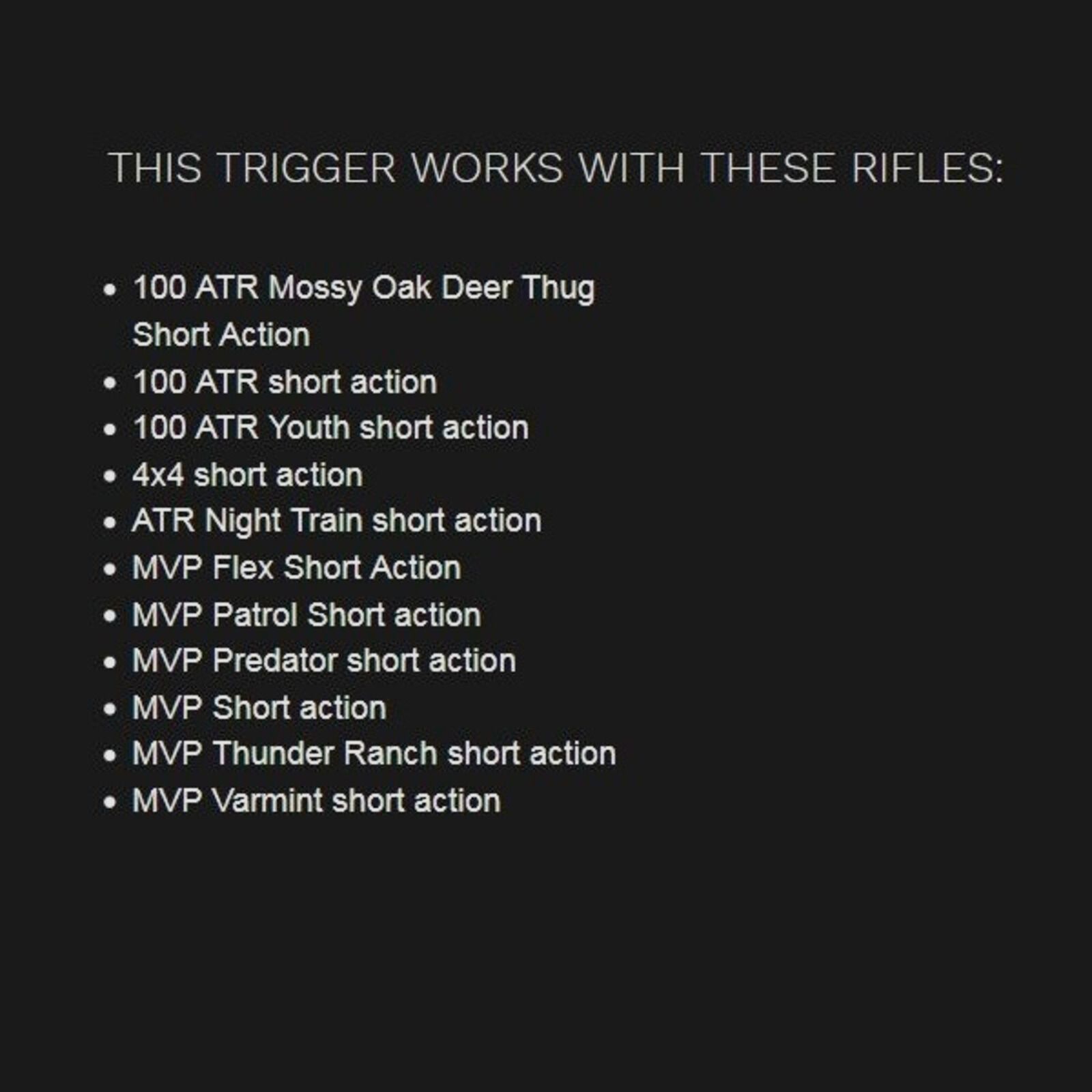Timney Trigger voor Mossberg 100ATR Short