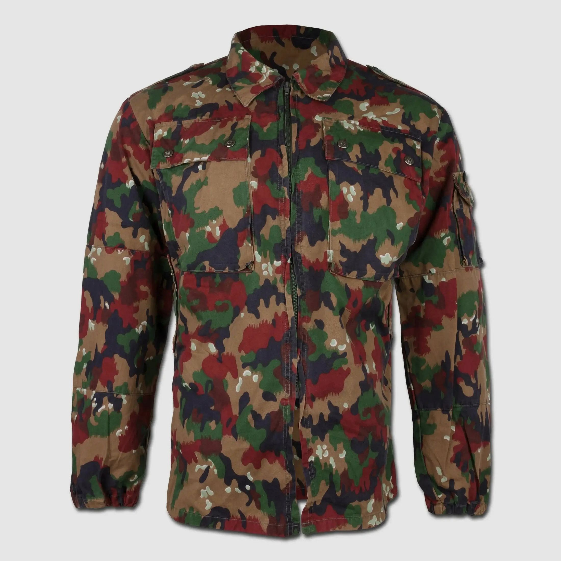 Schweizer Armee Schweizer Armee Original Schweizer Feldjacke M83 Alpentarn gebraucht - 48 Herren
