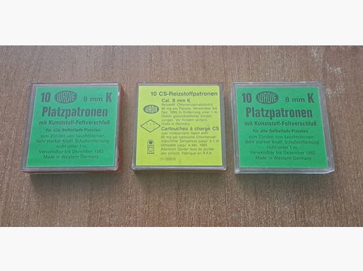 Cartucce a gas/ a colpo nel calibro 8 mm