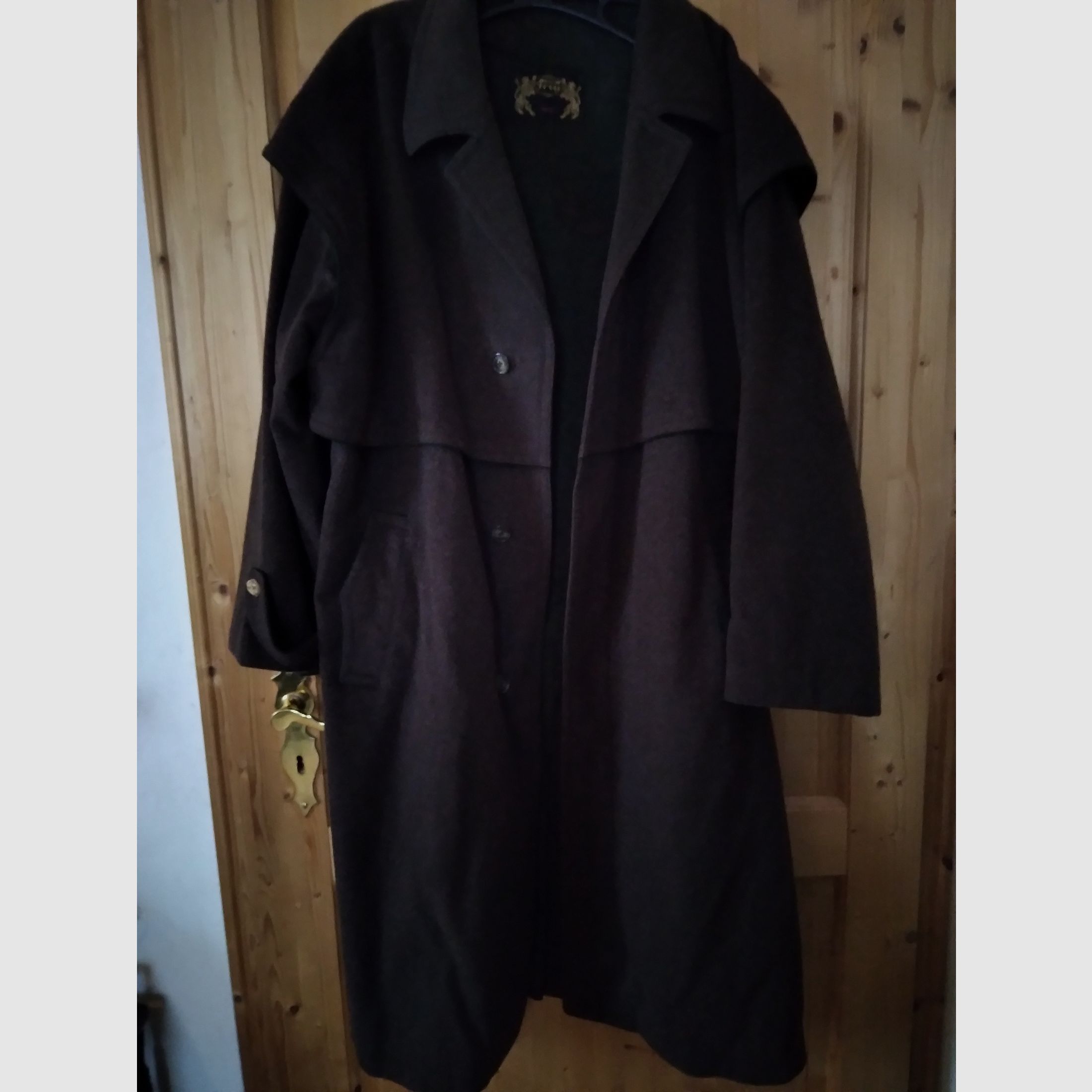 Abrigo de lana para hombres de Lodenfrei - marrón oscuro - talla 52
