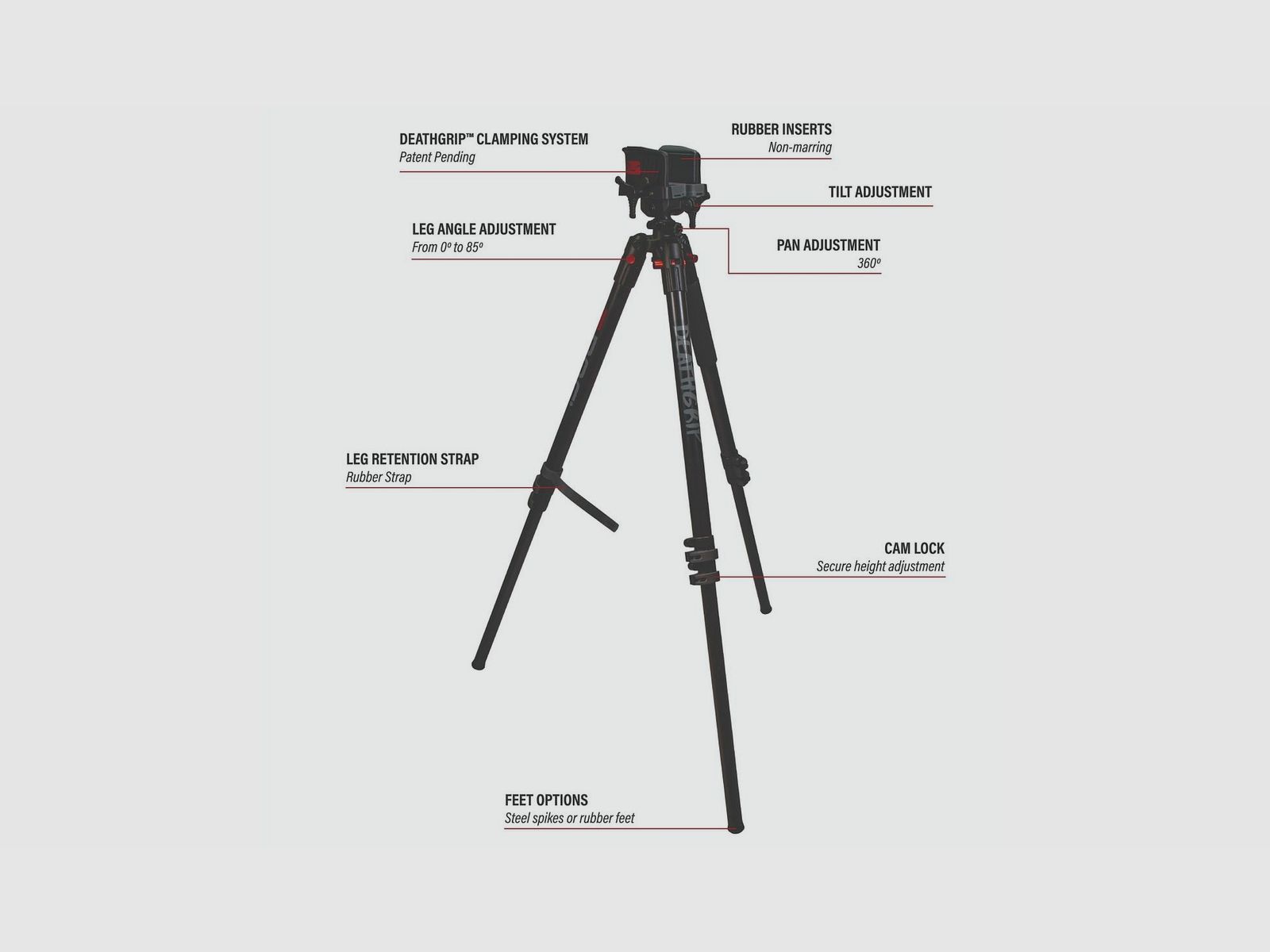 Tripod BOG DeathGrip Carbon Fiber tripod rifle rest, image 3 of 8