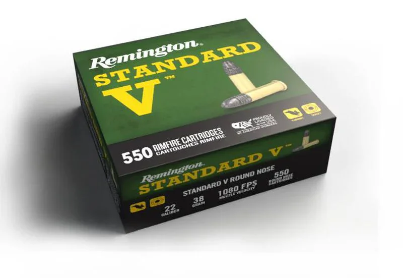 Remington .22 lfB. piombo testa rotonda Standard V 38 grs. - 550 pz.
