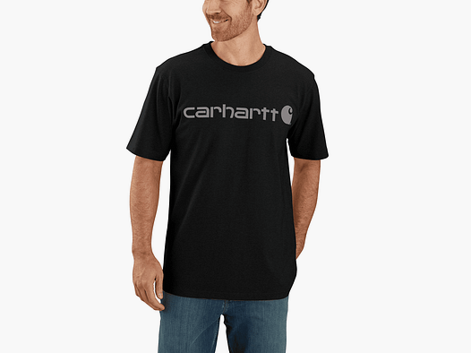 Carhartt Dearborn Relaxed Logo T-Shirt Mężczyźni Czarny/Szary L