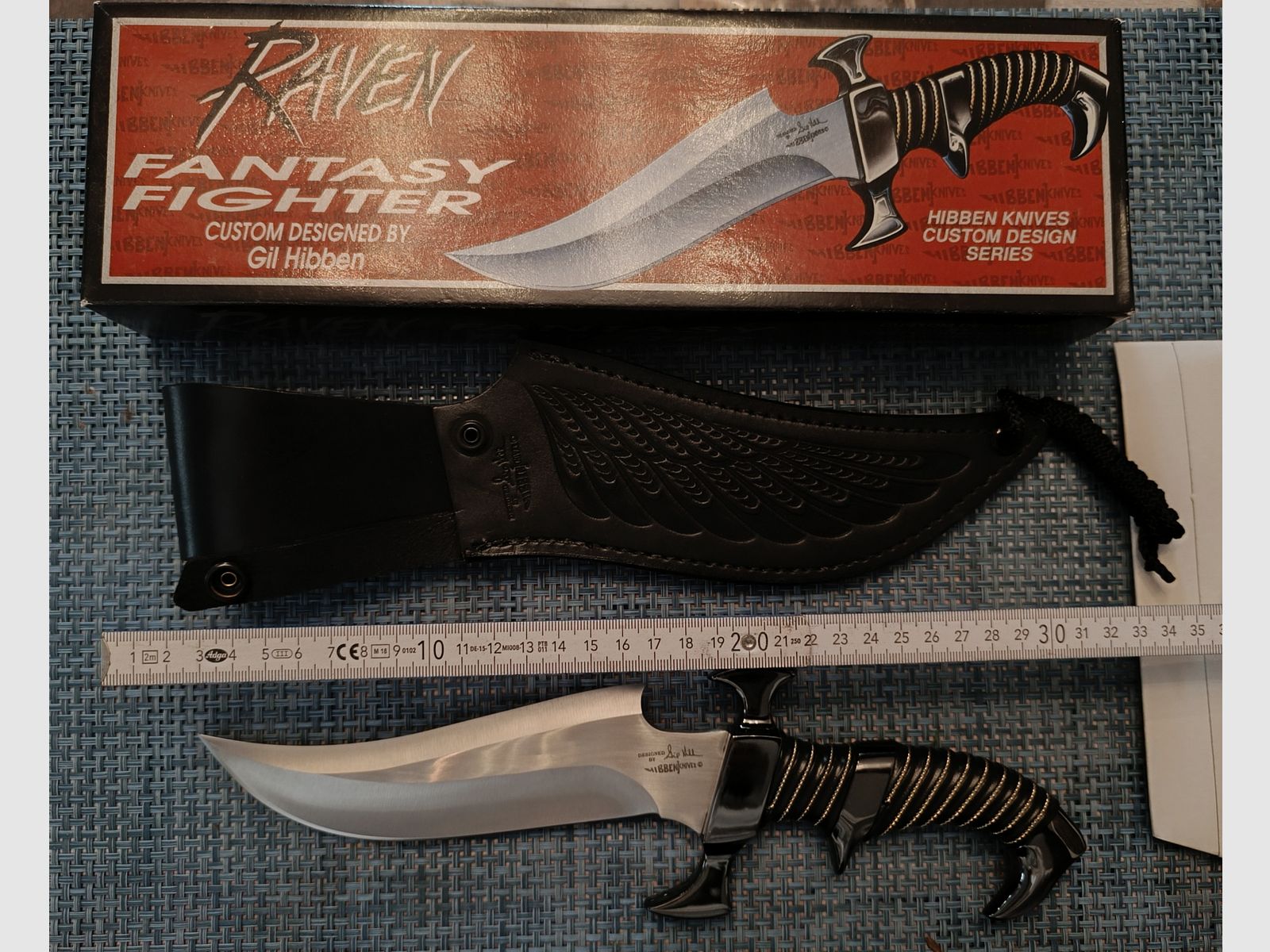 Cuchillo de colección Raven Fantasy Fighter Gil Hibben Bowie cuchillo de caza
