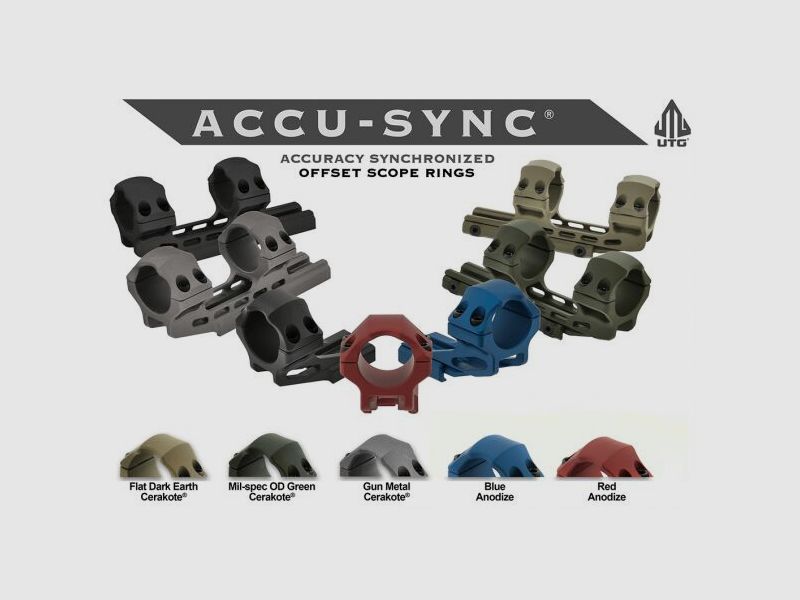 UTG ACCU-SYNC Blockmontage 25,4 mm Medium 34 mm Offset Pro - schwarz