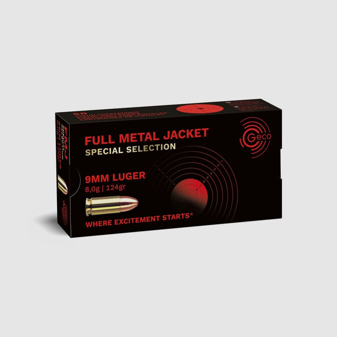Geco Special Selection 9mm Luger FMJ 124gr 50 Schuss I deutsche Fertigung