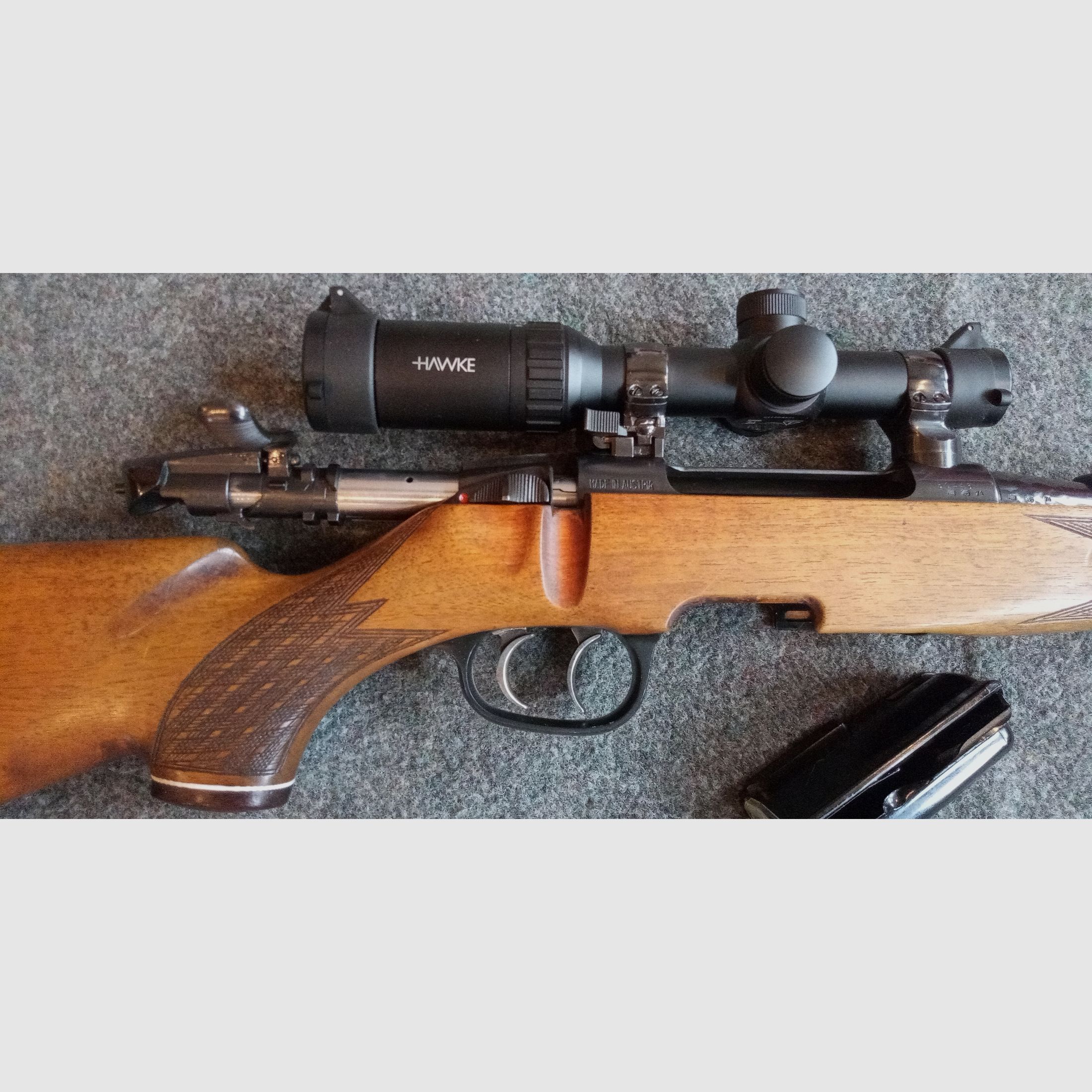 Steyr Mannlicher Model M 7x64 with 1-4X24 CIRCLE DOT reticle