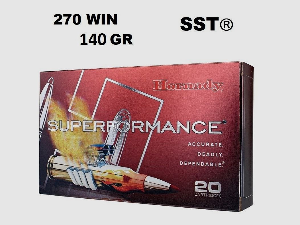 Hornady 270 WIN SUPERFORMANCE SST 140 gr Munition, Bild 1 von 2