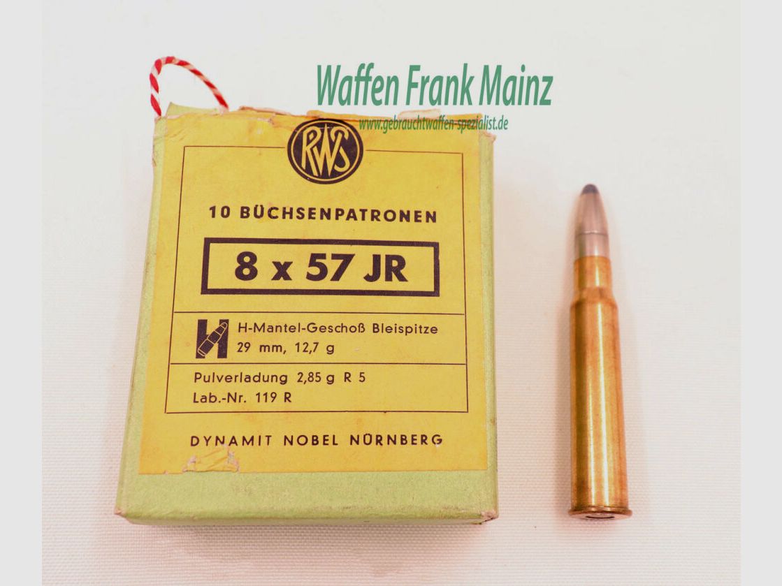 RWS (WZd.Fa.Rottweil) Büchsenpatronen 8x57 JR