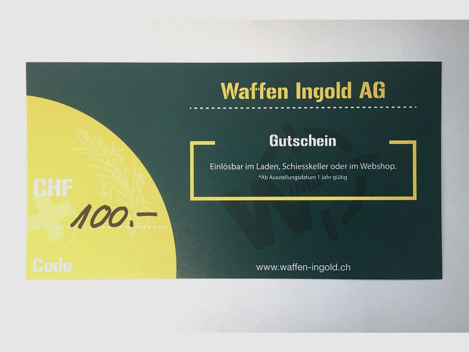 Wertgutschein Fr. 100.00
