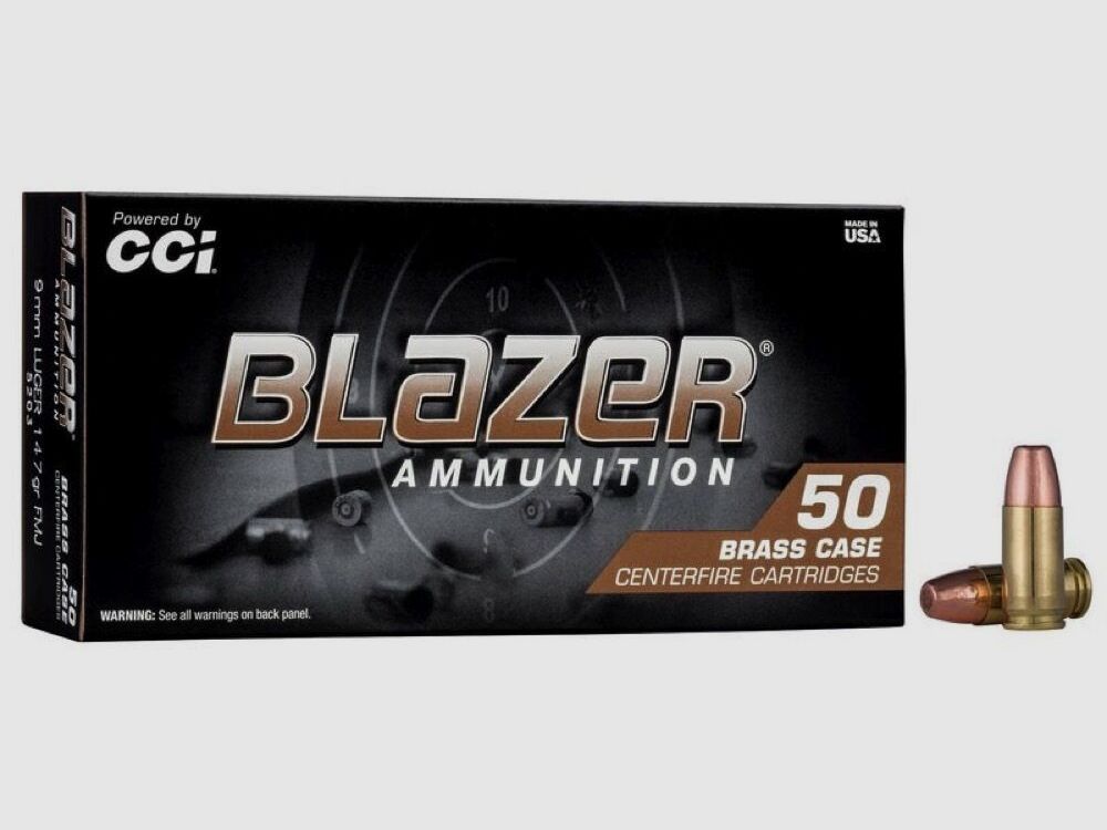 CCI Blazer FMJ 147grs 50St 9mmLuger, immagine 1 di 5