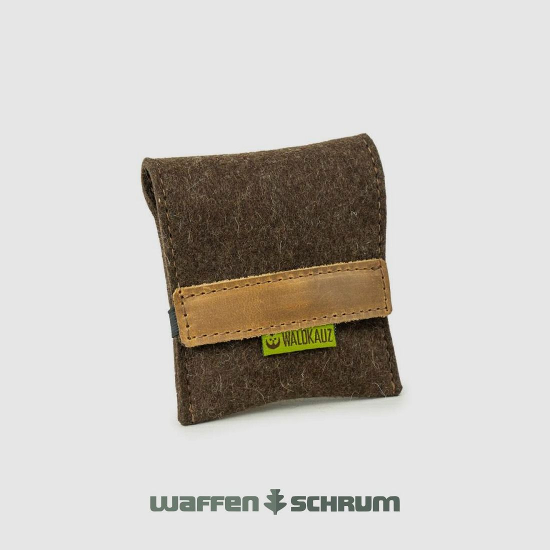 Waldkauz Batterieetui Saftladen L Wollfilz, braun