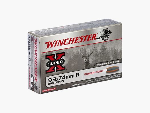 Cartuchos 9.3x74R Super X Power Point 286 gr X20
