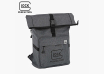 Glock Rucksack „Perfection“ – Grau – wasserdicht beschichtet – 32×14×41 cm