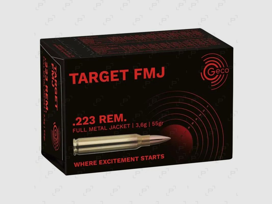 Doos van 50 GECO TARGET FMJ patronen Kaliber .22