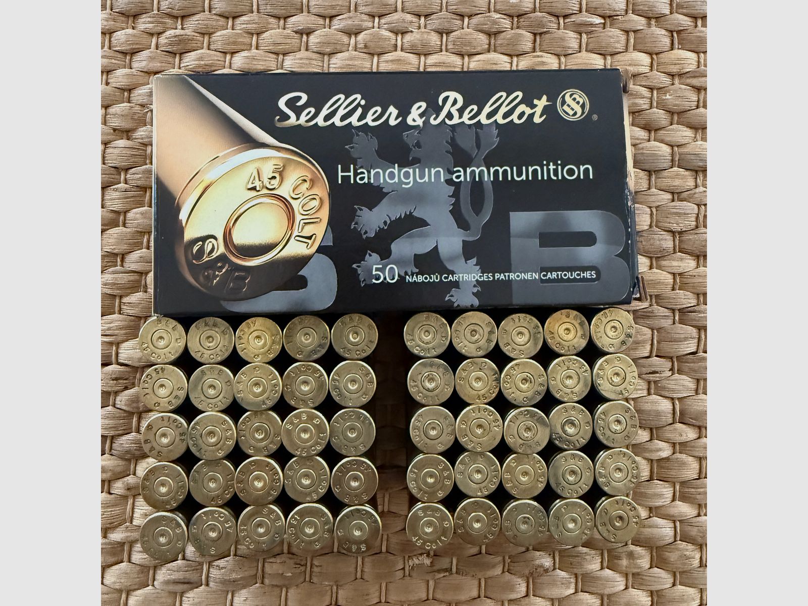 Étuis de cartouches 45 Colt en laiton S&B