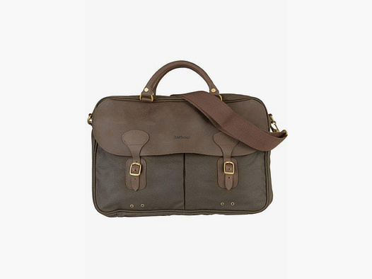 Barbour Wachs-Leder Aktentasche Olive