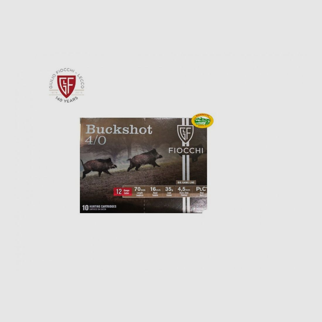 FIOCCHI Patronen mit Schrot 4/0 Kal. 12 gr. 35