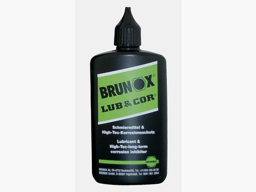 Brunox LUB & COR 100ml Flacon compte-gouttes Lubrifiant haute technologie & protection contre la corrosion