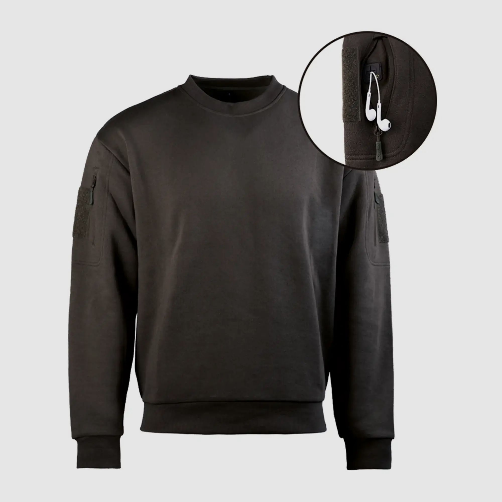Mil-Tec Mil-Tec Sweatshirt Tactical Sweatshirt Rundhals - Schwarz / 3XL
