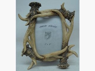 Bilderrahmen mit Rehgeweih - für 14x10cm Bild