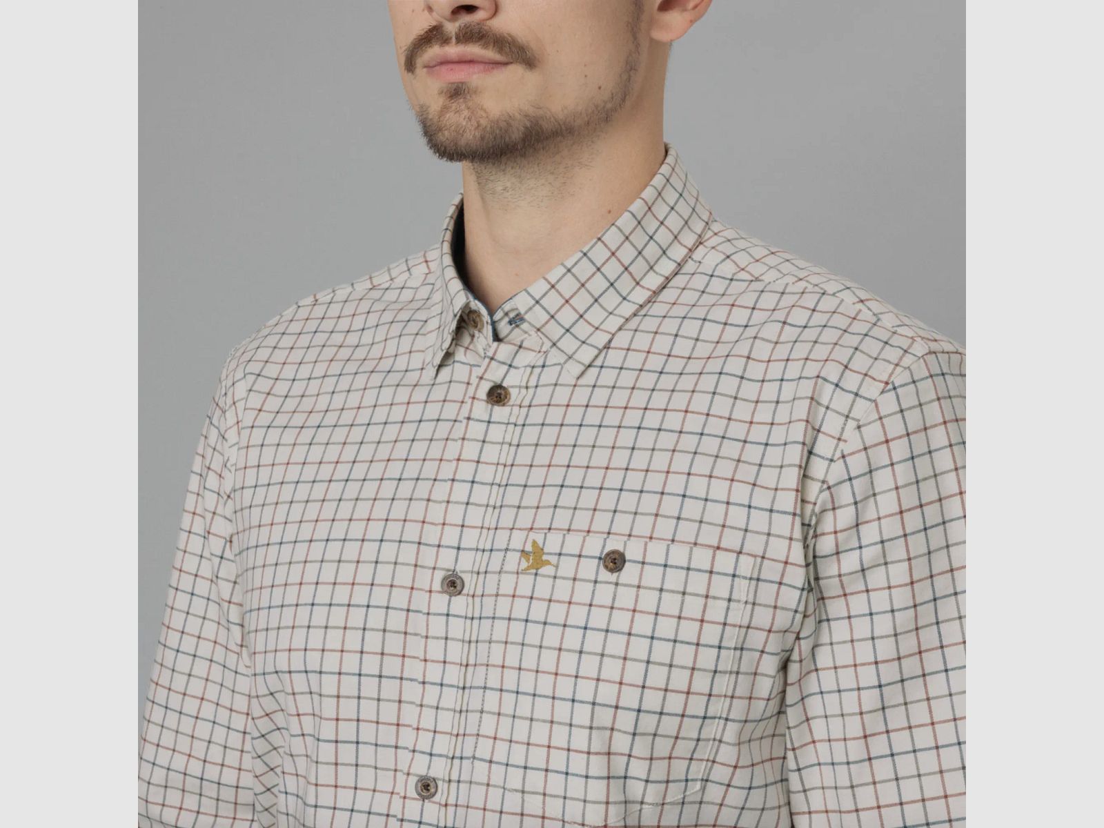 Seeland Jachtshirt Oxford Grape Leaf/Terracotta Check