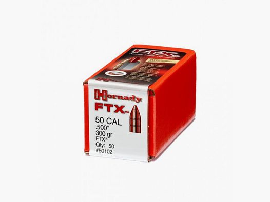 HORNADY FTX GESCHOSSE - .50/.500 - 300 GRS. - 50 STÜCK
