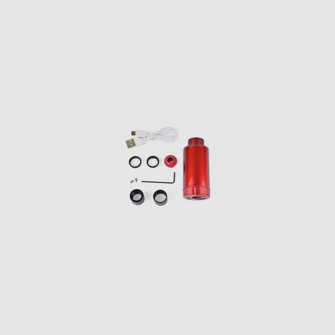 J-TAC "Lightweight" 'Spitfire' Universal Muzzleflash- & Tracerunit (14mm, 11mm Gewindeadapter) - "Red"