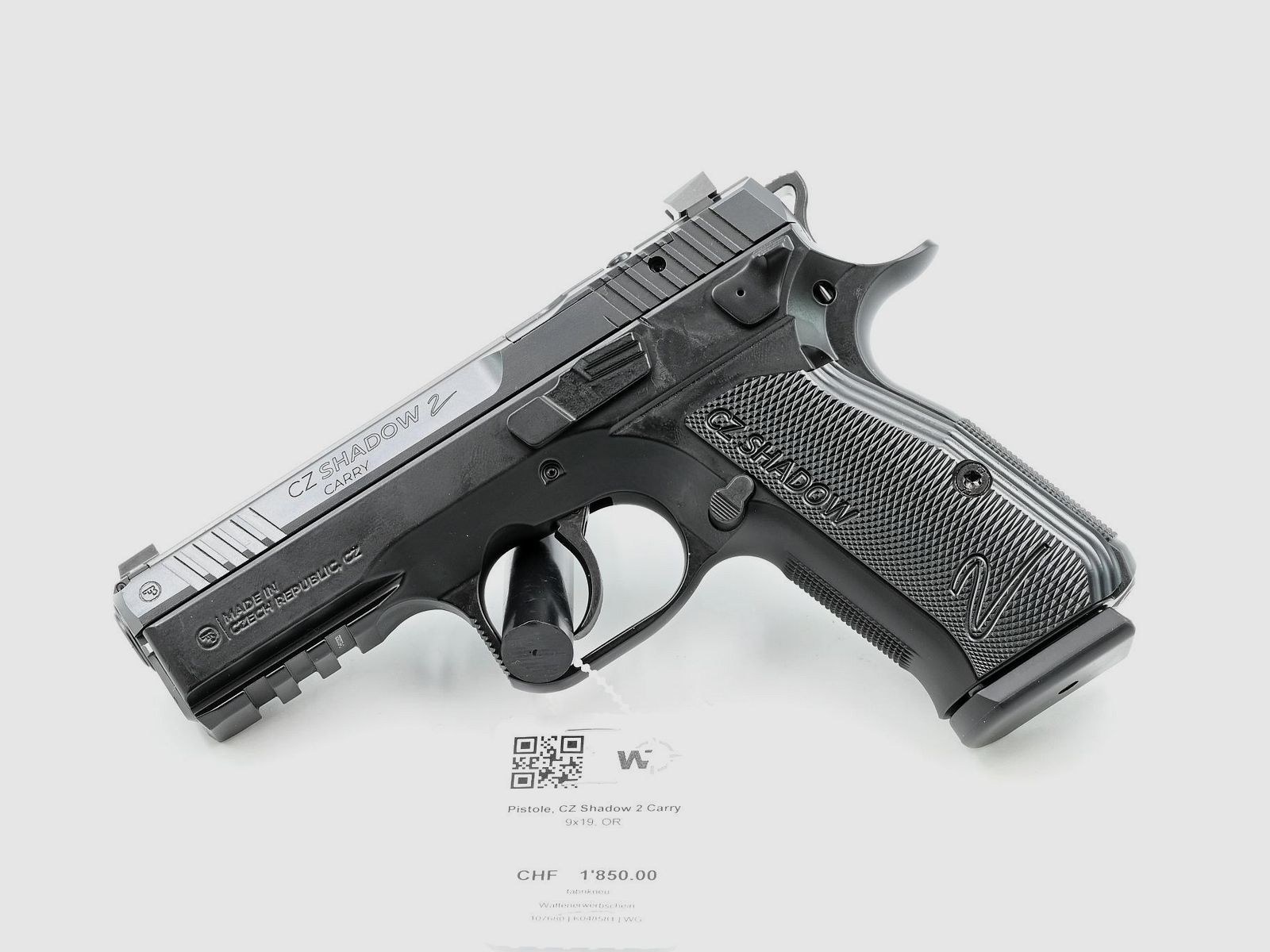 CZ Shadow 2 Carry pistol, 9×19, Optic Ready, image 1 of 2