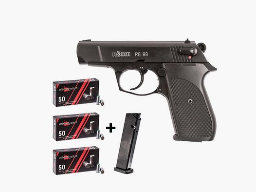 Röhm RG 88 blued 9mm P.A.K. blank cartridge set