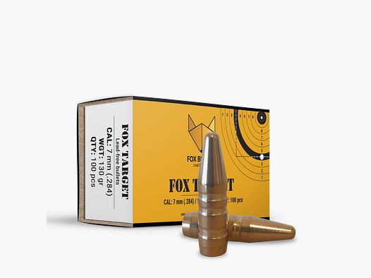 Fox Bullets Target .284 8,4 g / 130 gr bleifreie Geschosse – 100 Stück