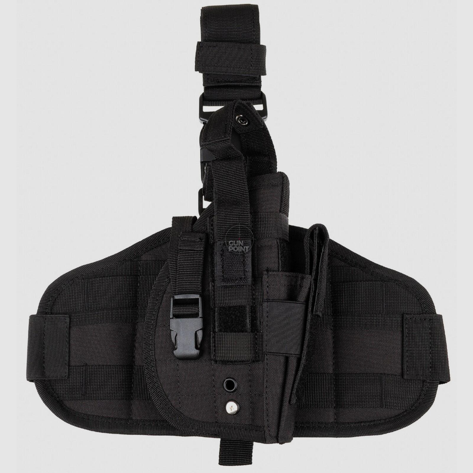 Pistolenbeinholster, MOLLE",rechts, schwarz"