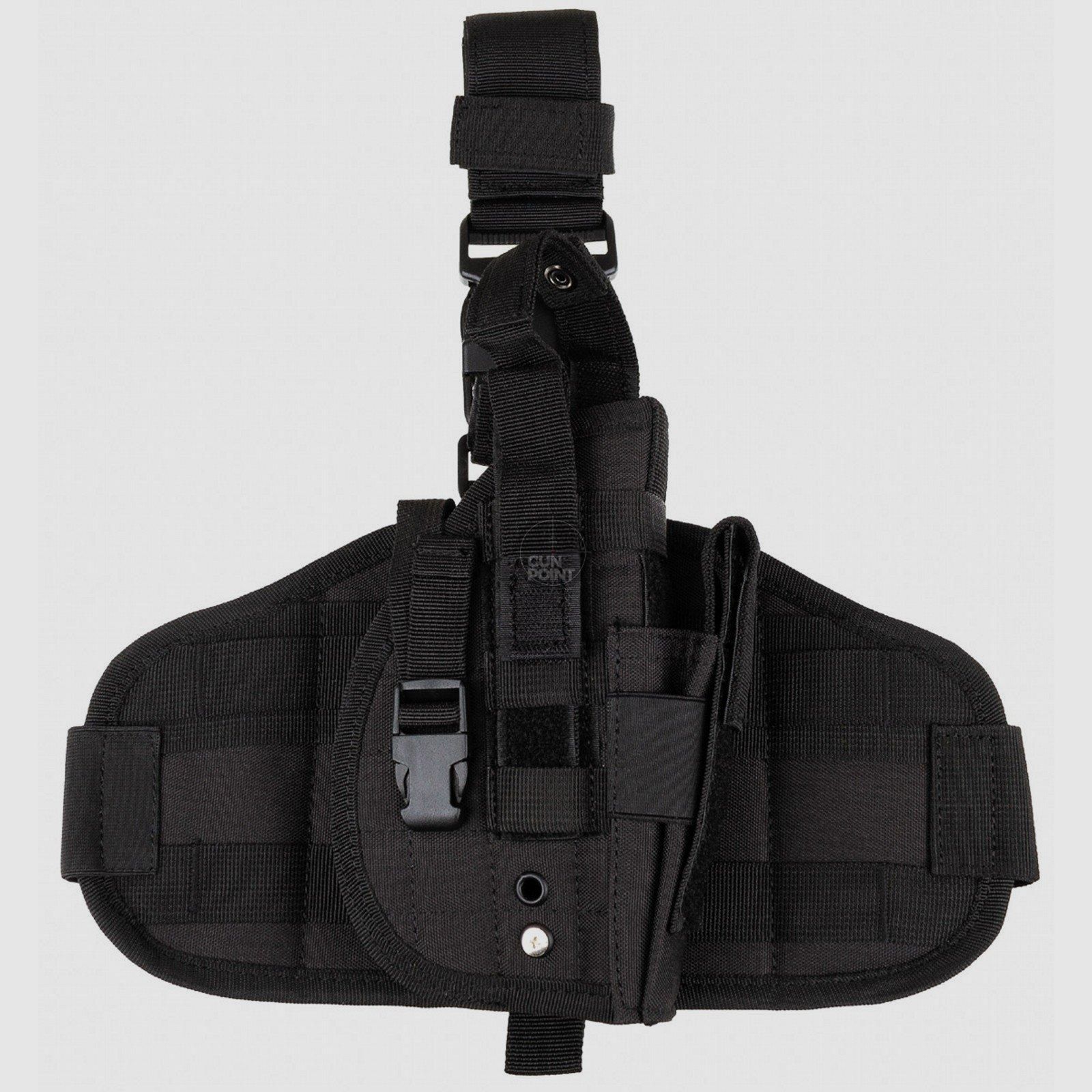 Pistol leg holster, "MOLLE", right, black