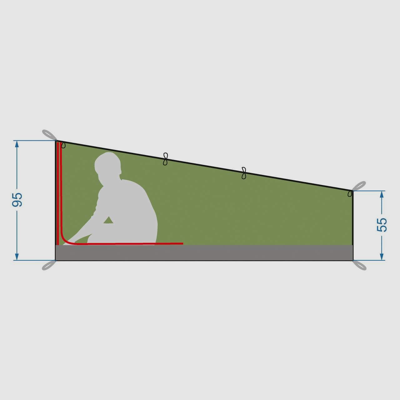 Tatonka Single Mesh Tent – ultraleichtes Insekten-Shelter, Bild 3 von 4