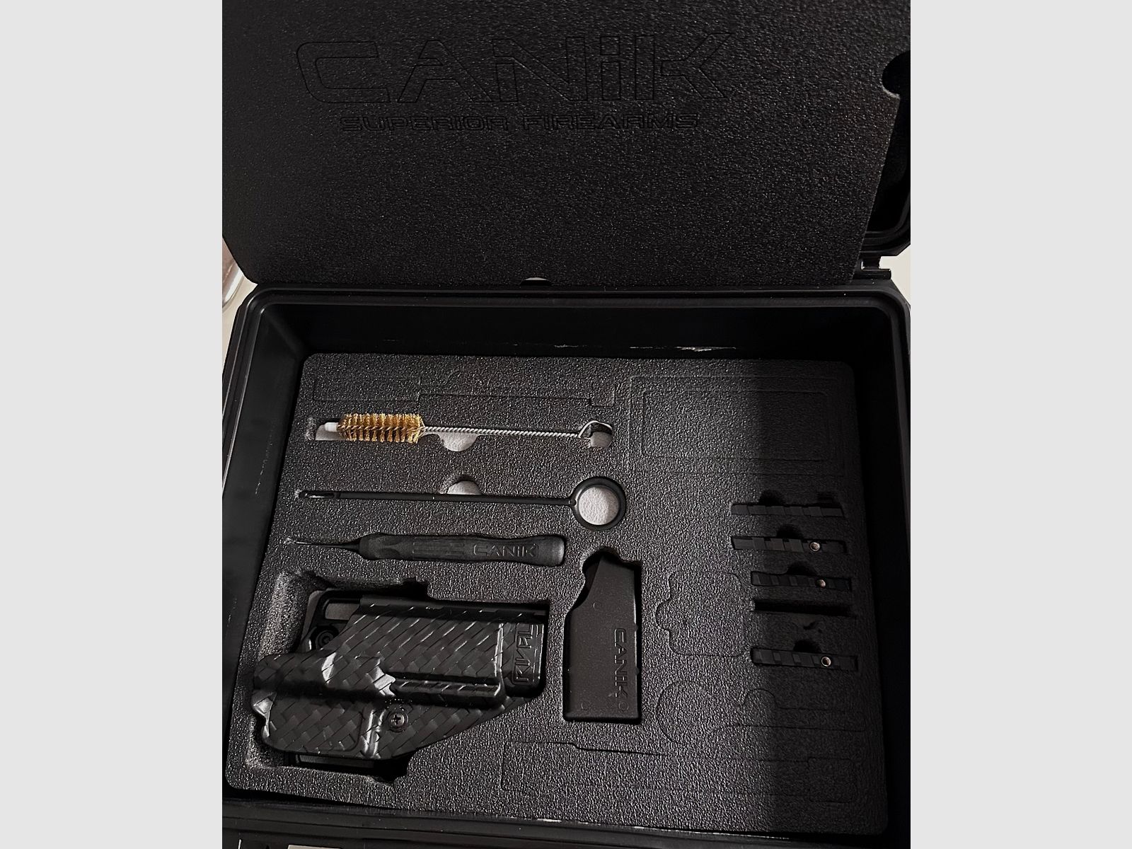 Canik SFx Rival‑S mit LOK Alu‑Griffschalen, 5 Magazinen, Wolff‑Federn, OVP/Zubehör