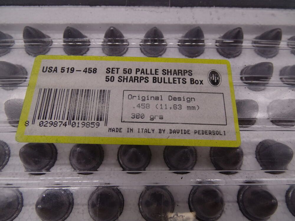 Davide Pedersoli Sharps Bullets .458 ( 11.63mm ) 380gr 91 Stück Pedersoli Bullets .458