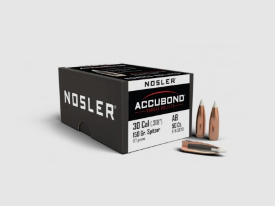 OGIVE NOSLER CAL.30 – 7,62MM(308″) 165GR. ACCUBOND